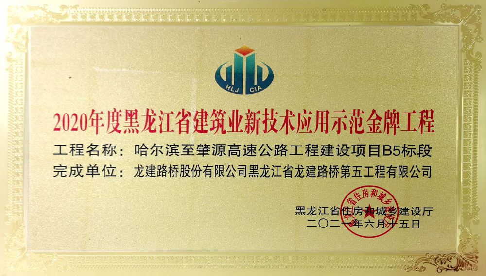 哈爾濱至肇源高速公路工程建設(shè)項目B5標(biāo)段